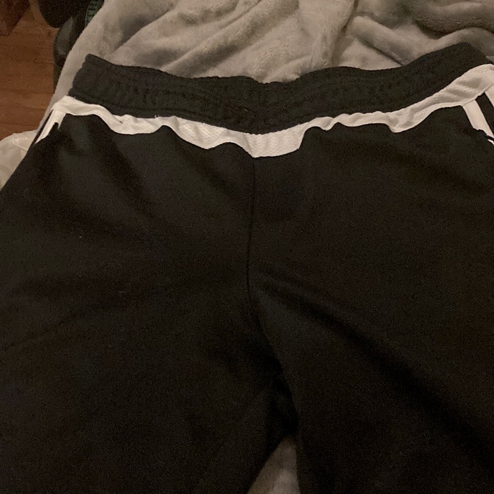Adidas track pants. Black. Size XS, zipper pockets and ankles